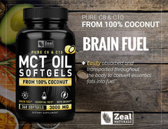 Unrefined virgin coconut oil source for MCT capsules