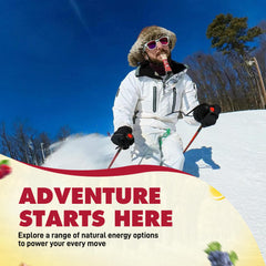 Untapped maple syrup packets highlighting all-natural energy