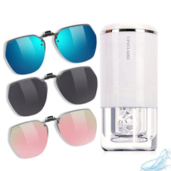 Front view of UpaClaire ultrasonic contact lens cleaner