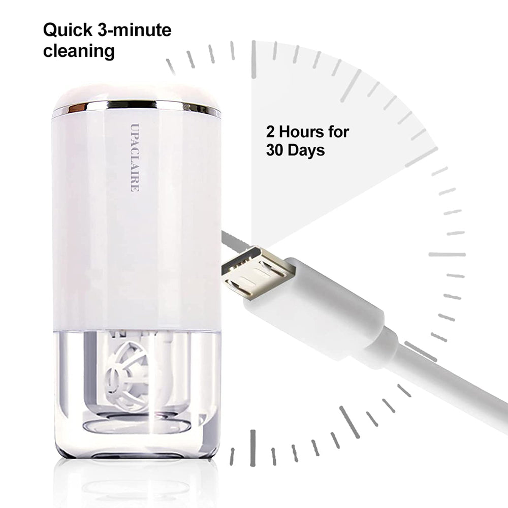 Inside view showing the cleaning chamber of the UpaClaire cleaner