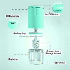 Top-down view of control panel with LED indicators on the cleaner