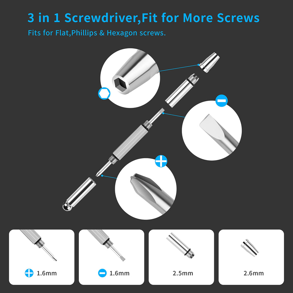 3-in-1 keychain screwdriver accessory for glasses repair