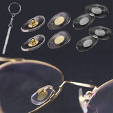 Upgraded copper core nose pads for eyeglasses - 4 transparent pairs