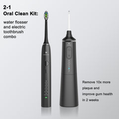 Another angle of the 2-in-1 oral care kit