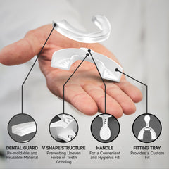 Close-up of the soft, safe material of the mouth guard