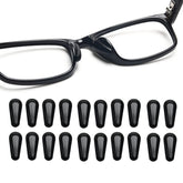 Close-up of UPIONIC 2.5mm anti-slip silicone nose pads on black glasses