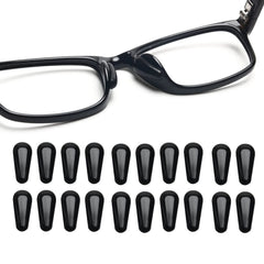Close-up of UPIONIC 2.5mm anti-slip silicone nose pads on black glasses