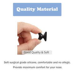 Nose pad wing design for secure adhesion