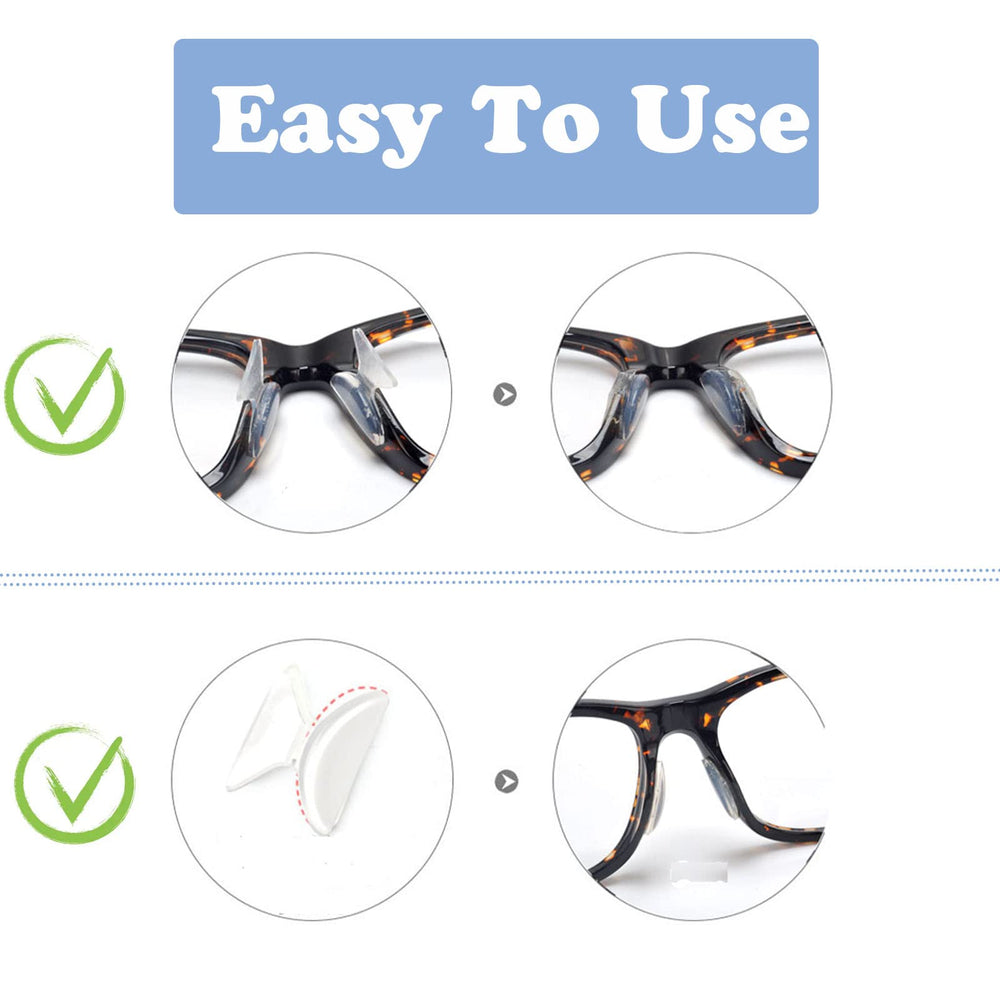 Soft silicone nose pads for comfort on the nose bridge