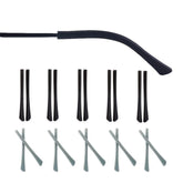 Close-up of UPIONIC silicone glasses end tip on a black temple