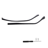 Matte black temple replacement for glasses