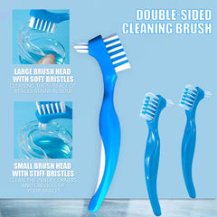 Lightweight portable denture brush suitable for travel