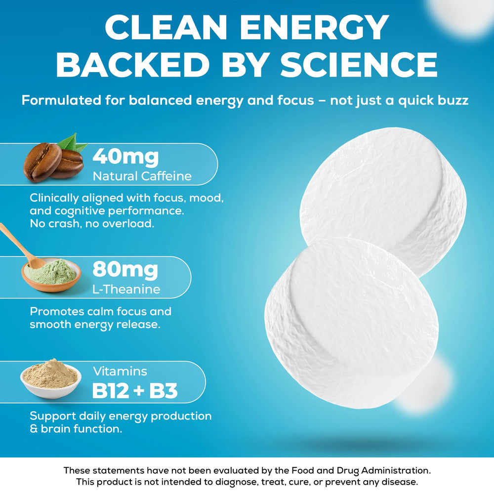 UPLIFE Energy Gum peppermint-flavor close-up highlighting sugar-free, clean-energy option.
