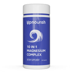 UpNourish Magnesium supplement bottle with 240 capsules