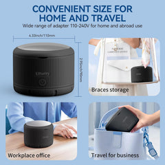No tablets included - black portable ultrasonic cleaner