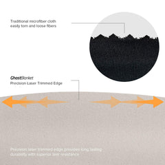Cleaning camera lenses with GhostBlanket microfiber cloth
