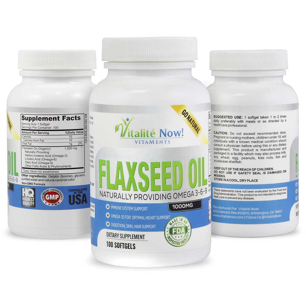 Close-up of flaxseed oil softgels capsules