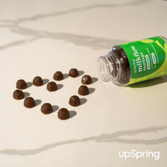 Gummies displayed in a clear dish for photography