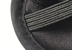 Material detail showing outer polyester and inner silk cotton