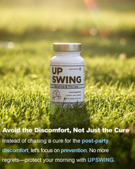 Vegan and non-GMO ingredients badge for Upswing