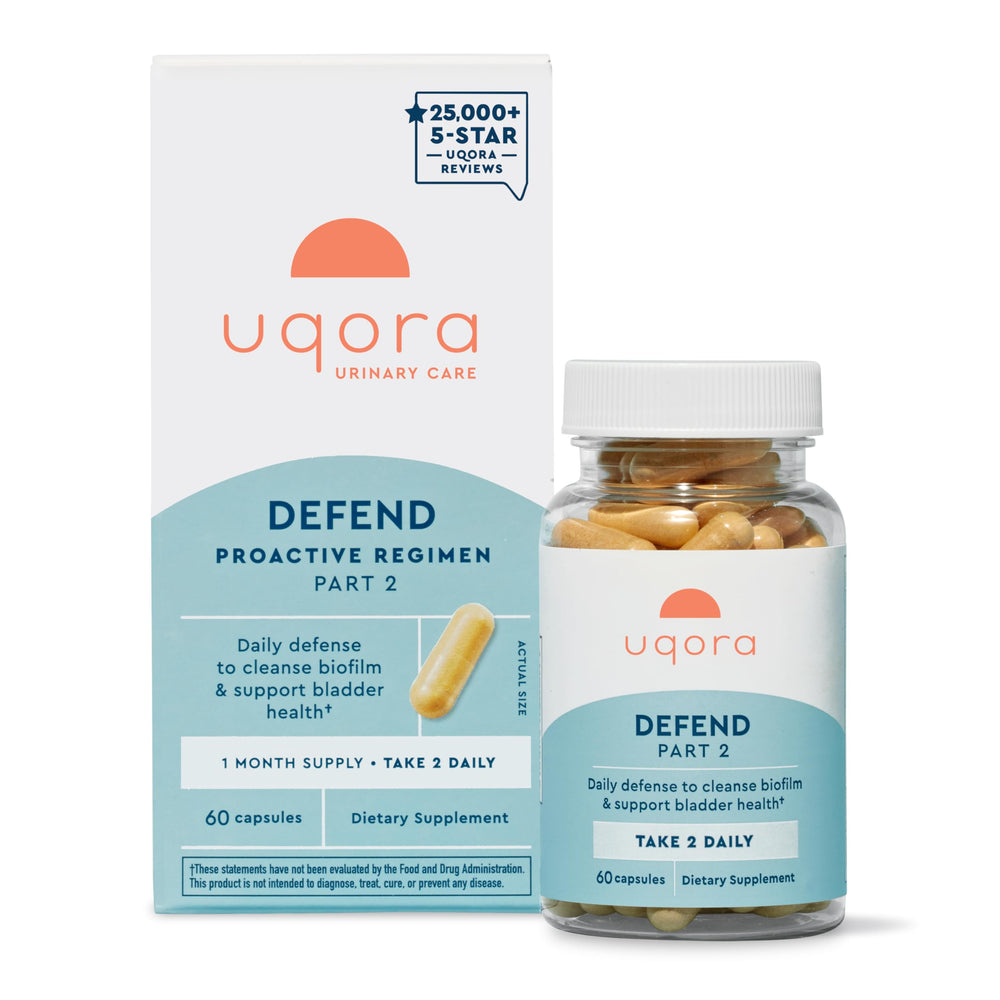 Uqora Defend bottle and box with 60 capsules