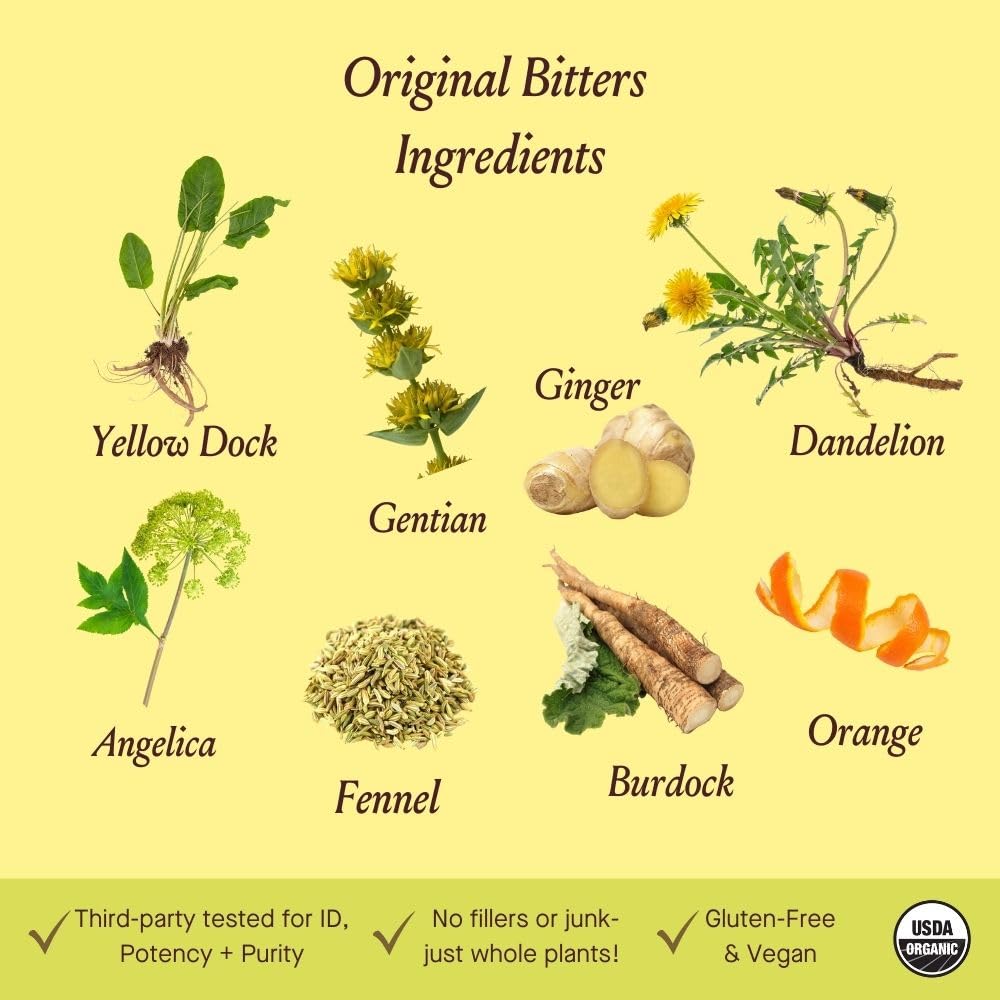 Bottle label showing Certified Organic and herbal blend
