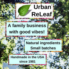 Close-up of peppermint essential oil and sea salts in Urban ReLeaf formula
