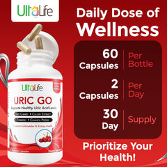 Vegan, non-GMO URIC GO capsules