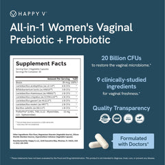 Uro-vaginal and urinary health probiotic packaging