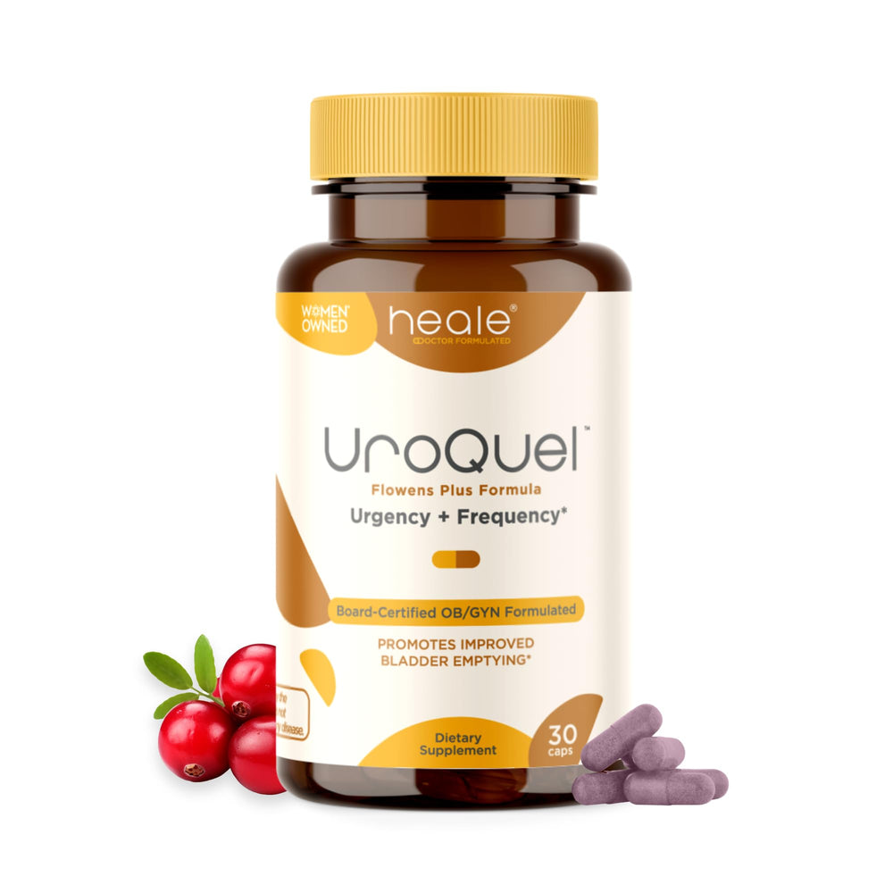UroQuel cranberry bladder control bottle with 30 capsules