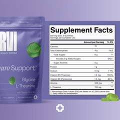 Nutrition facts panel close-up