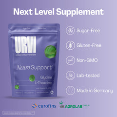 Sugar-free indicator on URVI Neuro Gummies packaging