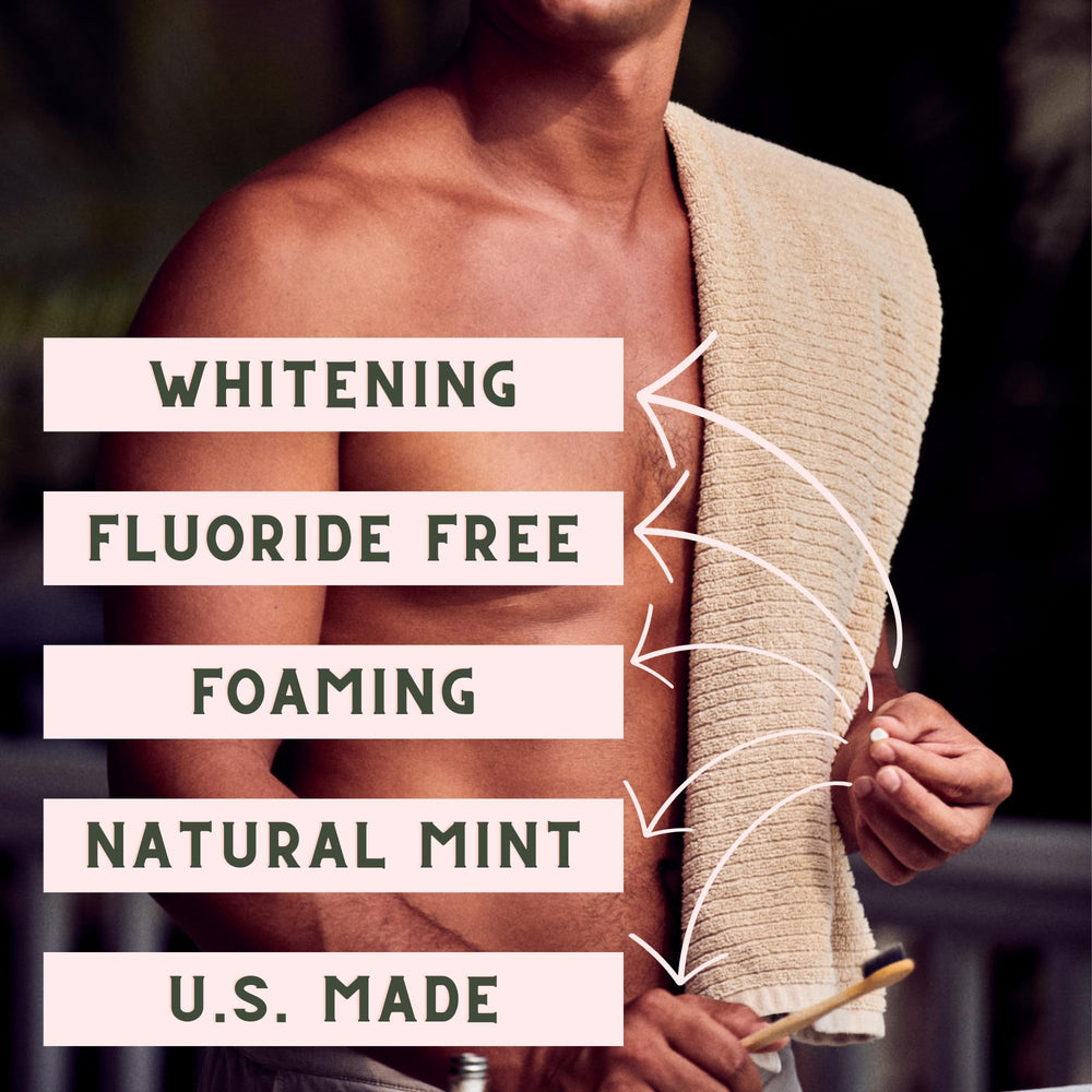 US-made fluoride-free toothpaste tablets with hydroxyapatite