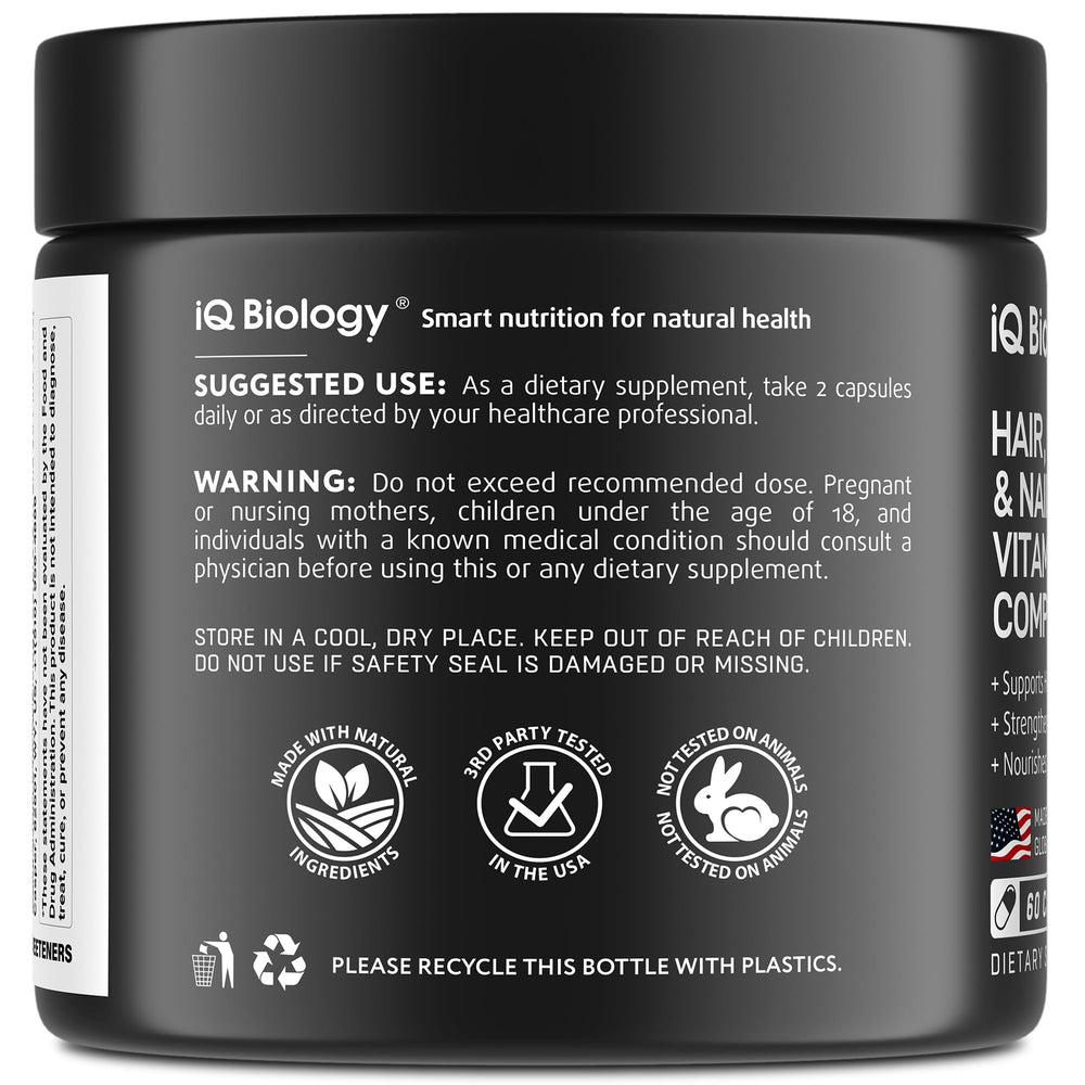 Doctor-formulated USA-made hair growth supplement packaging