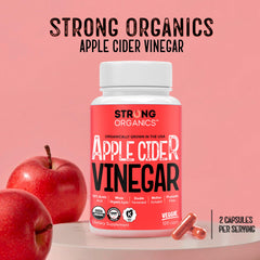 USA grown organic apples used for Strong Organics ACV