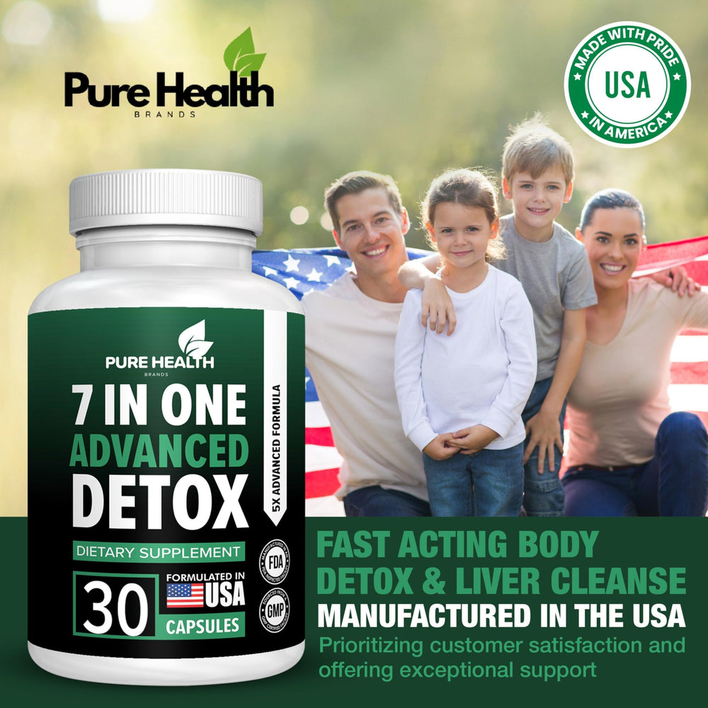 Made in the USA detox supplement bottle