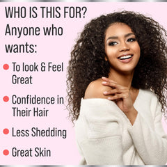 Packaging indicating USA-made and GMP-certified hair vitamins