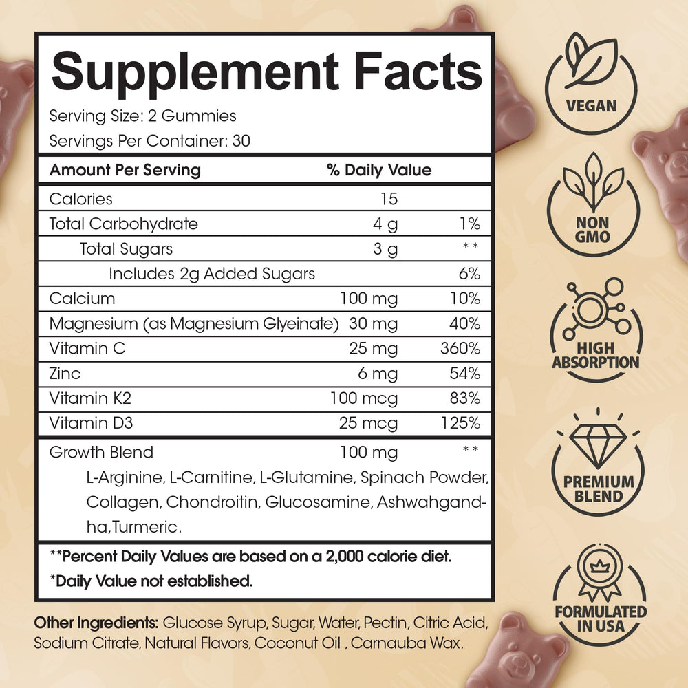 Made in the USA Highspot Height Growth Gummies