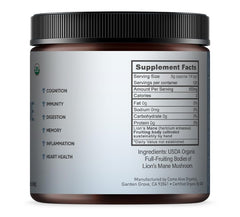 USA-made Lion's Mane powder packaging