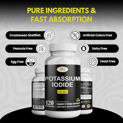 USA-made potassium iodide 130 mg tablets product shot