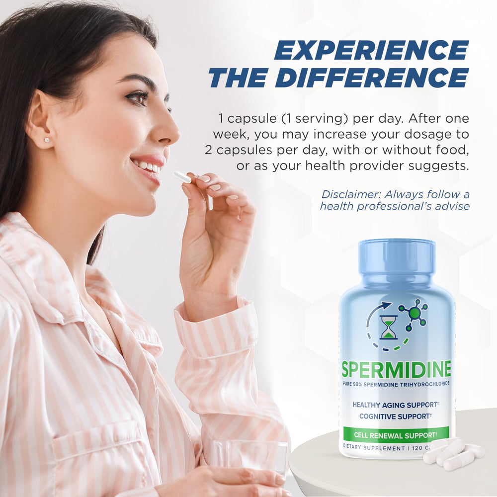 USA-made spermidine capsules bottle