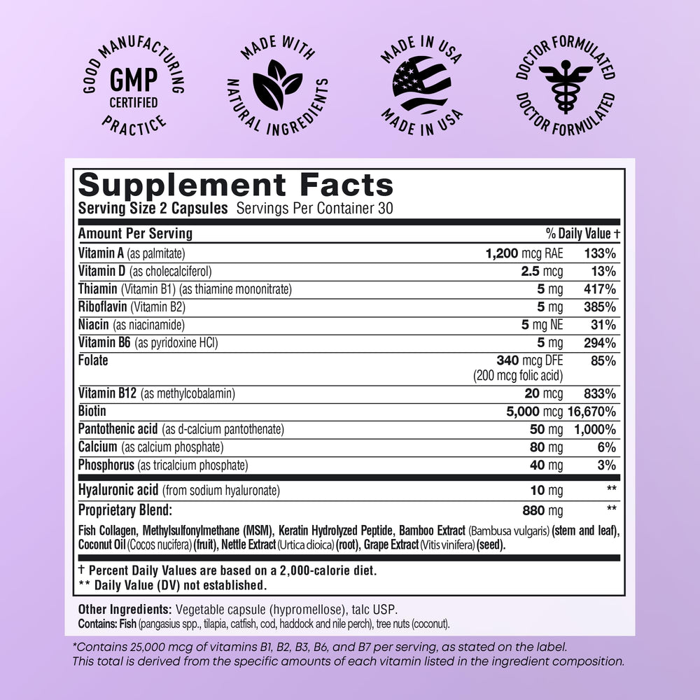 Made in USA vitamin bottle packaging