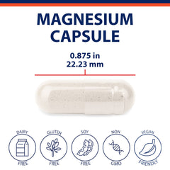 Made in the USA label on magnesium supplement