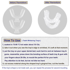 Usage instructions for teeth whitening tray molding