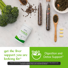 Milk thistle extract symbolizing liver health benefits