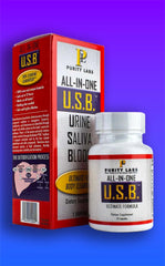 U.S.B. Purity Labs All-in-One bottle ready for daily detox support