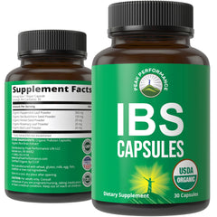 USDA Organic IBS Capsules bottle – front view