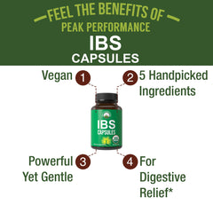 USDA Organic IBS Capsules bottle – label close-up