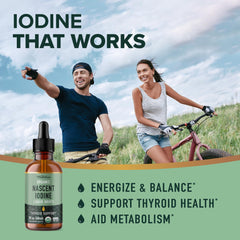 USDA Organic certification label on iodine drops bottle
