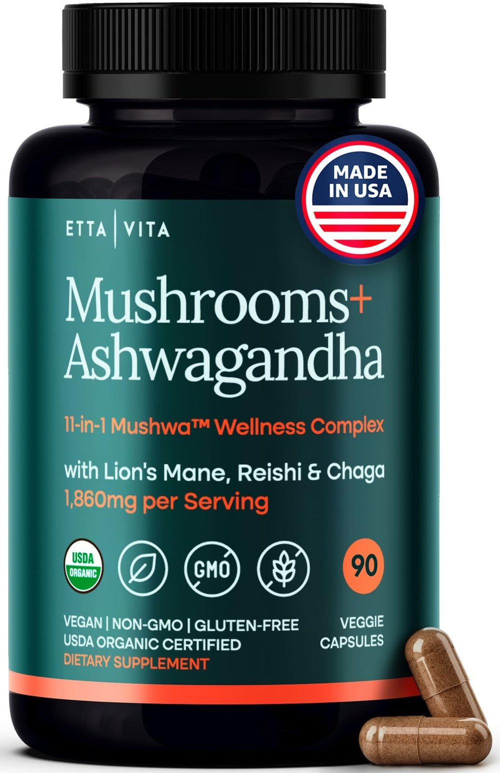 USDA Organic Lions Mane Mushroom Capsules